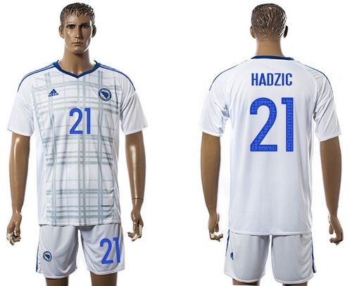 Bosnia Herzegovina #21 Hardzic Away Soccer Country Jersey - Click Image to Close